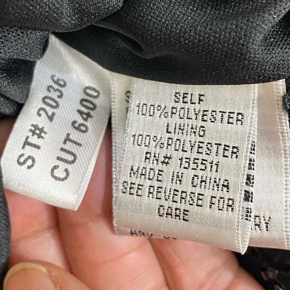 NWT Colors Dress, Beaded Black And Nude Romper Dress Size 10 (2036) - Picture 12 of 13